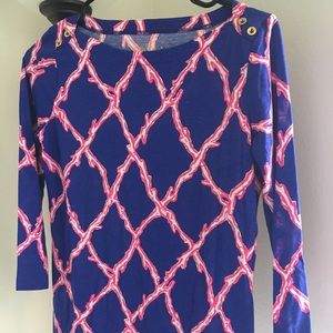 Lilly Pulitzer pink and blue top